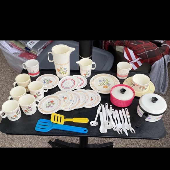 Other - Kitchen Food Dishes Utensils for Play Food Assorted Vtg Chilton Battat Lot 38